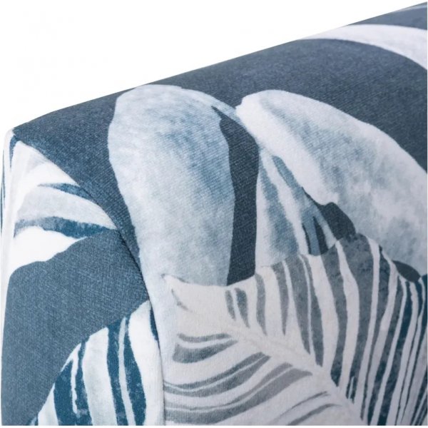 Emilly-nojatuoli - Sininen/valkoinen