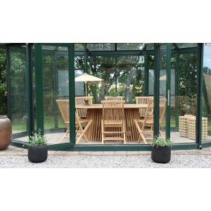 Saltö ulkoruokailuryhmä soikea ruokapöytä 200 cm ja 6 ruokatuolia - Teak + Huonekalujen hoitosarja tekstiileille Saltö ulkoruokailuryhmä soikea ruokapöytä 200 cm ja 6 ruokatuolia - Teak + Huonekalujen hoitosarja tekstiileille