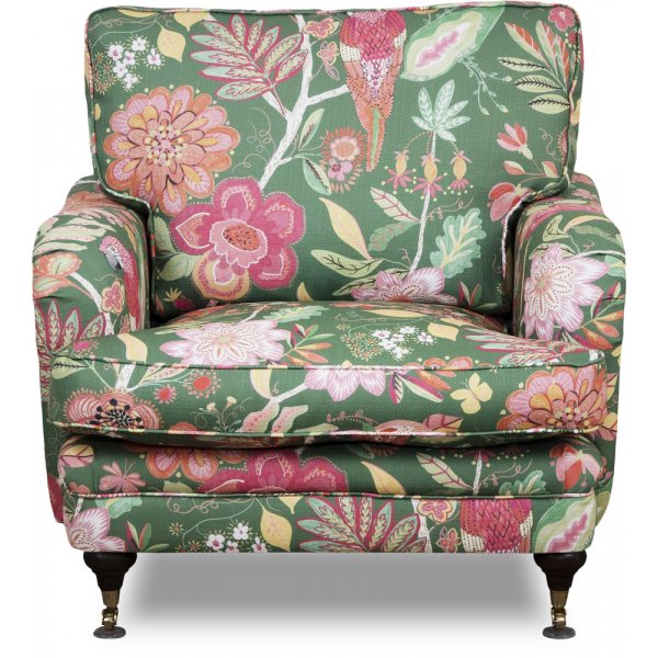 Howard-nojatuoli kukkakuvioinen kangas, vihreä + Huonekalujen tahranpoistoaine Howard-nojatuoli kukkakuvioinen kangas, vihreä + Huonekalujen tahranpoistoaine