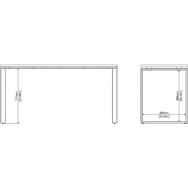 Kylttipöytä 150 cm - Valkoinen/hikkori Kylttipöytä 150 cm - Valkoinen/hikkori