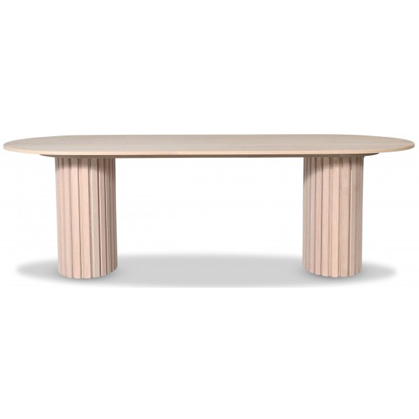 PiPi soikea ruokapyt 240 cm - Whitewash