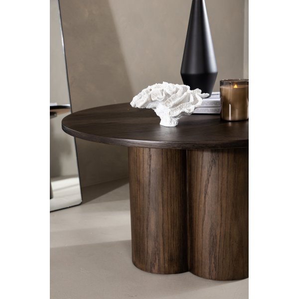 Sohvapyt 80 cm mokkanahka - Olivia