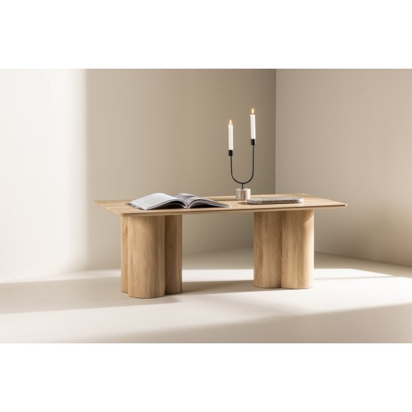 Sohvapyt 120 x 60 cm valkoiseksi maalattu - Olivia