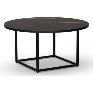 Sintorp pyöreä sohvapöytä Ø90 cm - Musta marmori (Exclusive laminaatti) + Huonekalujen jalat Sintorp pyöreä sohvapöytä Ø90 cm - Musta marmori (Exclusive laminaatti) + Huonekalujen jalat