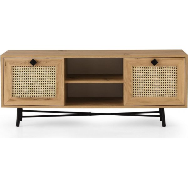 Begonya mediapenkki 140 cm - tammi/musta Begonya mediapenkki 140 cm - tammi/musta