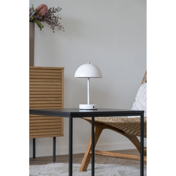 Holt ladattava LED-pöytävalaisin - Valkoinen Holt ladattava LED-pöytävalaisin - Valkoinen