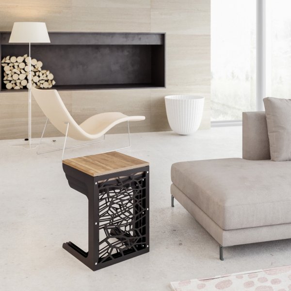 Jnispyt 45,5 x 51 cm - Musta/phkin