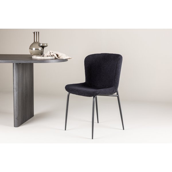 Modesto ruokapydn tuoli - Musta teddy