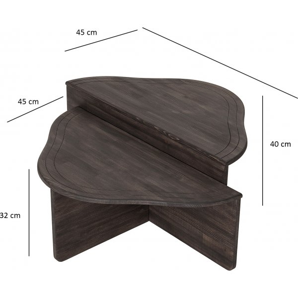 Altopiano sohvapöytä 90 x 45 cm - Antrasiitti Altopiano sohvapöytä 90 x 45 cm - Antrasiitti