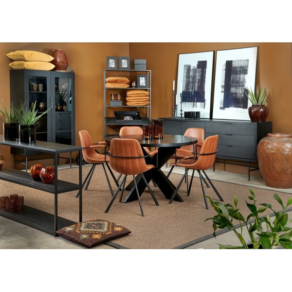 Seitsemn pyre ruokapyt 120 cm - Musta saarniviilu