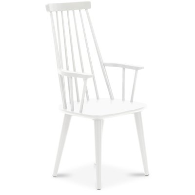 Dalsland valkoinen keppi tuoli käsinojilla