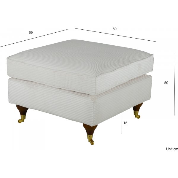 Jalkarahi Howard - Beige sametti