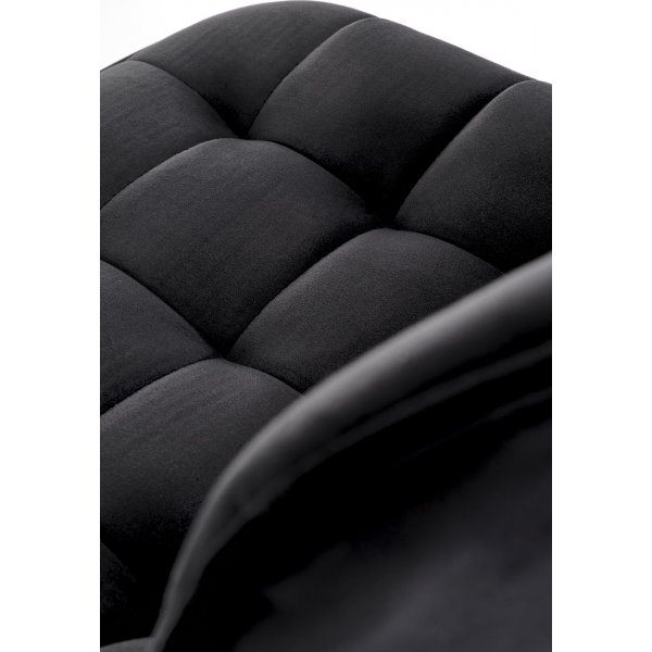 Baarituoli musta sametti kultaisilla jaloilla - Istuinkorkeus 62-84 cm