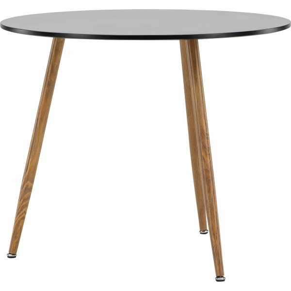 Bridge ruokapöytä Ø90 cm - Musta/tammi Bridge ruokapöytä Ø90 cm - Musta/tammi