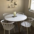 Asiakaskuva Pyöreä Rosvik-ruokapöytä 120 cm - Tammi/Valkoinen