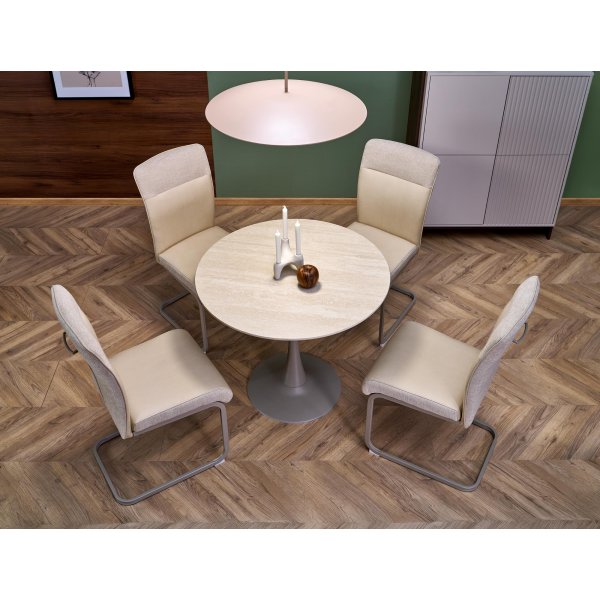 Ruokapyt pyre 90 cm beige travertiini