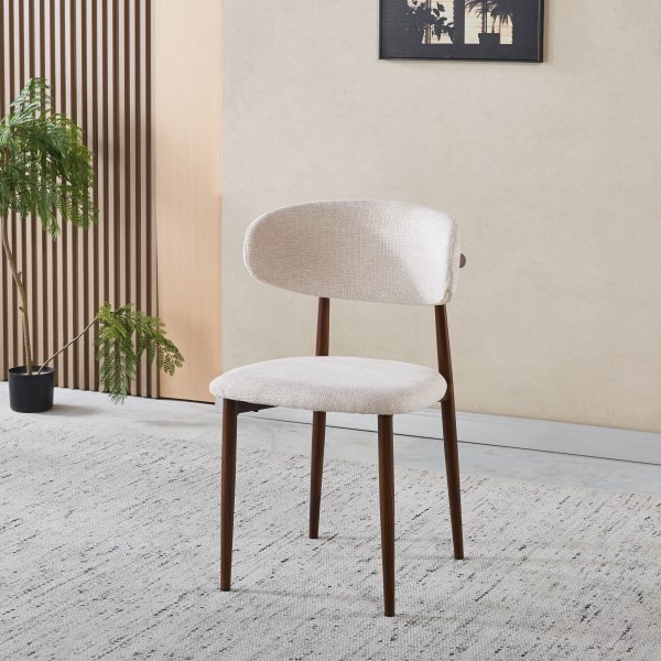 Ingrid-ruokatuoli Beige/pähkinäpuu Ingrid-ruokatuoli Beige/pähkinäpuu