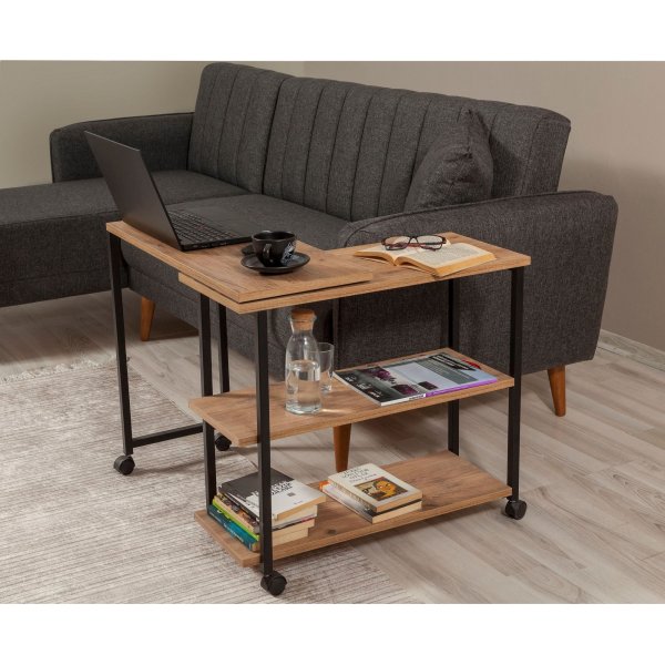 Melin sivupöytä 70 x 76 cm - Mänty/musta Melin sivupöytä 70 x 76 cm - Mänty/musta