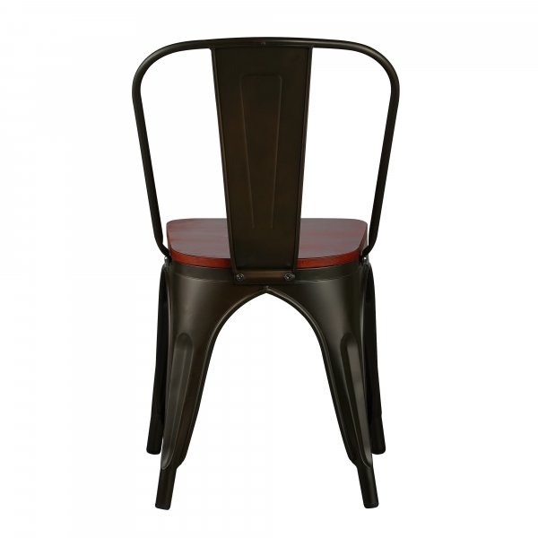 Peltinen Industry Ingo -ruokatuoli - Gunsmoke / lakattu puuistuin Peltinen Industry Ingo -ruokatuoli - Gunsmoke / lakattu puuistuin