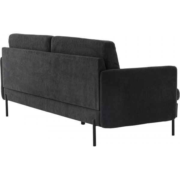 Antibes 2-istuttava sohva - Musta/Tummanharmaa