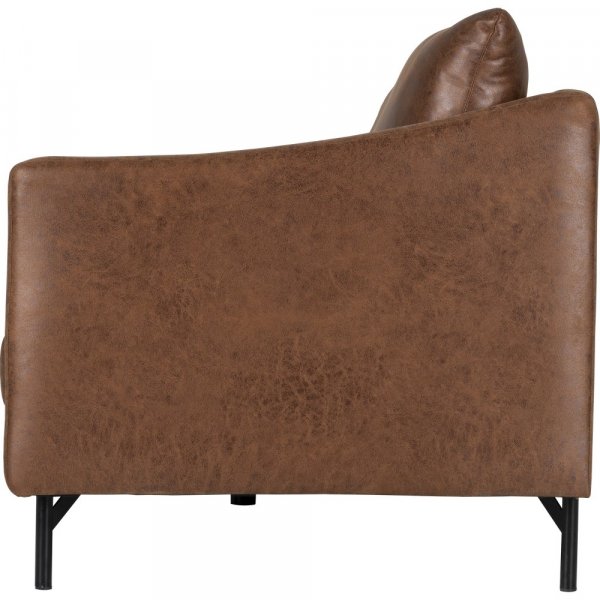 Harpan 3-istuttava sohva - Ruskea ekonahka + Huonekalujen tahranpoistoaine Harpan 3-istuttava sohva - Ruskea ekonahka + Huonekalujen tahranpoistoaine