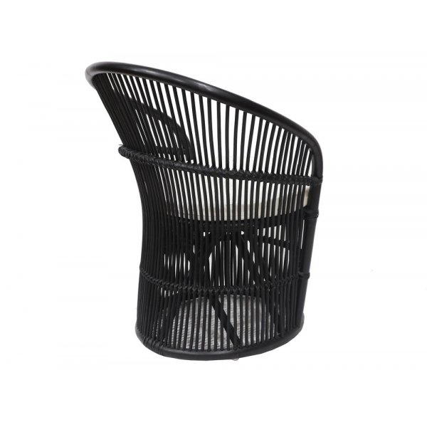 Narvan nojatuoli rottinkia - musta + Huonekalujen tekstiilien puhdistus