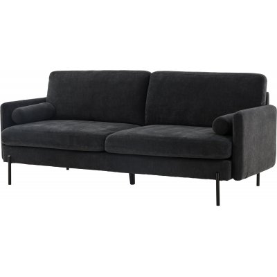 Antibes 2-istuttava sohva - Musta/Tummanharmaa