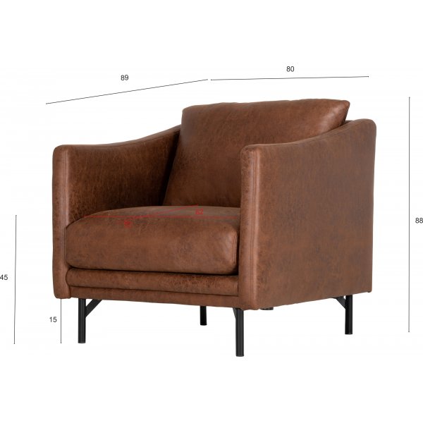 Harpan-nojatuoli - Konjakinvrinen eco-nahka