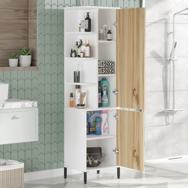 Vitale-kaappi 1 - Pähkinä/valkoinen Vitale-kaappi 1 - Pähkinä/valkoinen