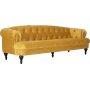 Kolmen istuttava Oxford deluxe chesterfield - Leijonankeltainen (sametti)