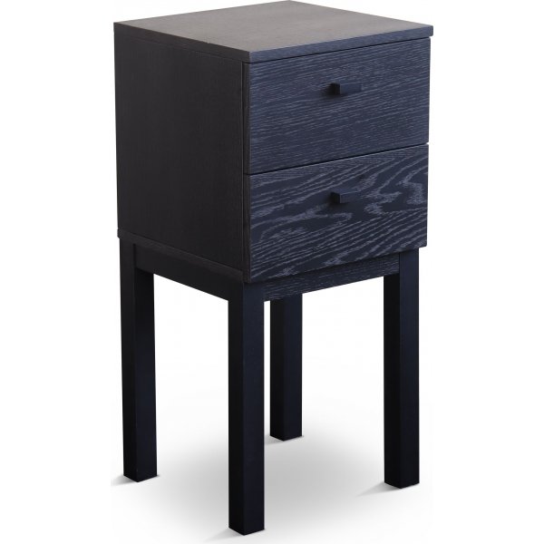 Kivik yöpöytä laatikolla mustaksi petsattua tammea Kivik yöpöytä laatikolla mustaksi petsattua tammea