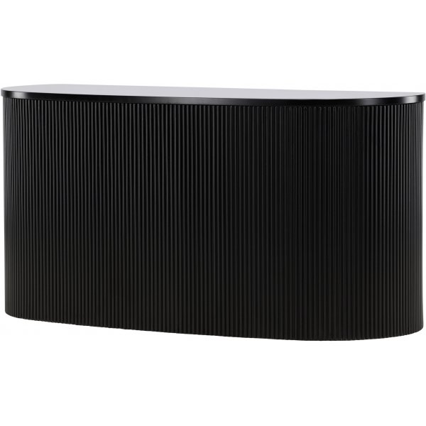 Seinlle ripustettava Loca-sivupyt 120 x 45 cm - Musta