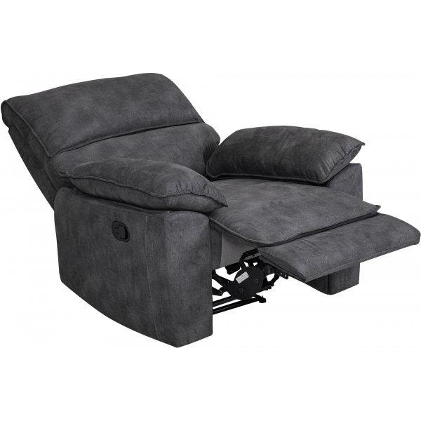 Coventry lepotuoli manuaalisella mekanismilla - harmaa mikrokuitu + Huonekalujen jalat