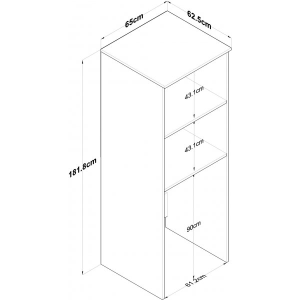 Lang pesukonekaappi 110 - Valkoinen Lang pesukonekaappi 110 - Valkoinen