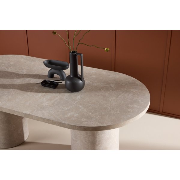 Narvik ruokapöytä 200 x 100 cm - Beige marmoriefekti Narvik ruokapöytä 200 x 100 cm - Beige marmoriefekti