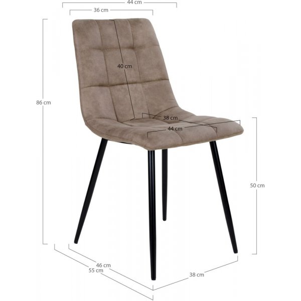 Middelfart ruokapöydän tuoli - Vaaleanruskea/musta Middelfart ruokapöydän tuoli - Vaaleanruskea/musta