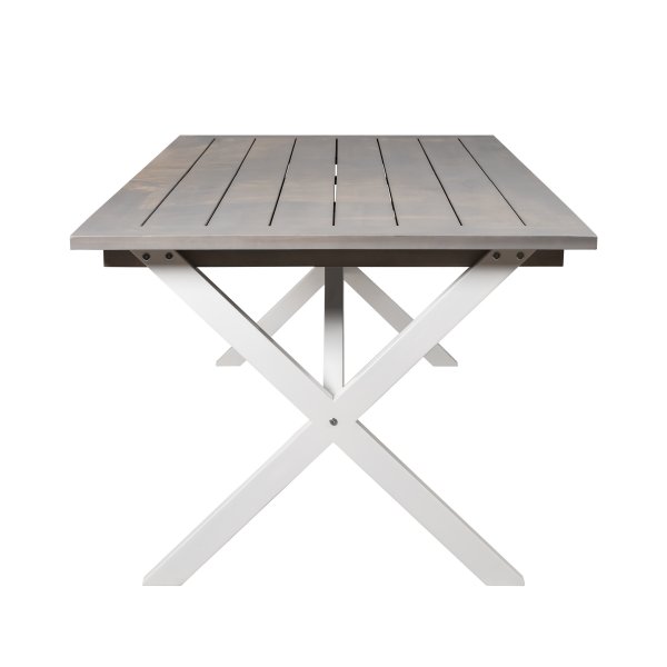 Oxford-ruokapöytä 220 cm - Valkoinen/harmaa + Huonekalujen tahranpoistoaine Oxford-ruokapöytä 220 cm - Valkoinen/harmaa + Huonekalujen tahranpoistoaine