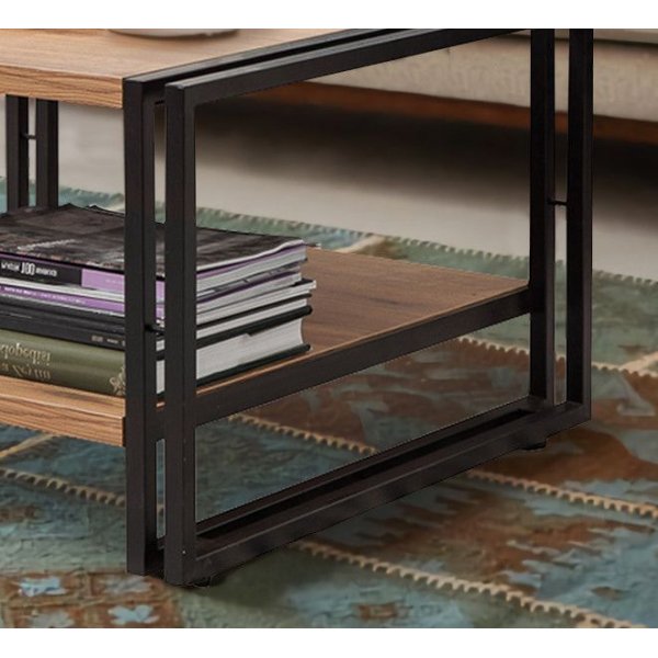 Cosmo Arena sohvapöytä 70 x 70 cm - Mänty/musta Cosmo Arena sohvapöytä 70 x 70 cm - Mänty/musta