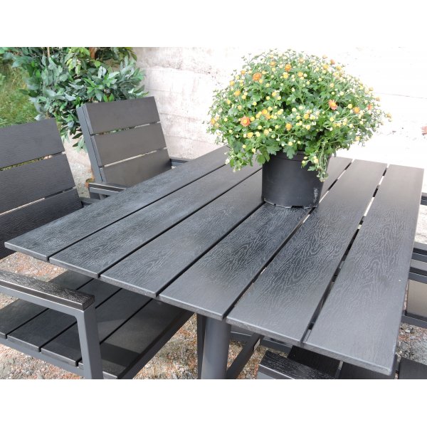 Denver ruokapyt 120 x 70 cm - Musta