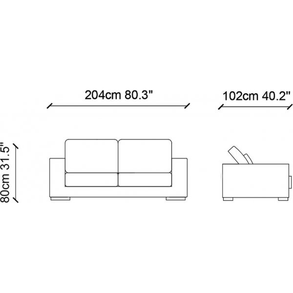 Neplus 2-istuttava sohva - ruskea Neplus 2-istuttava sohva - ruskea