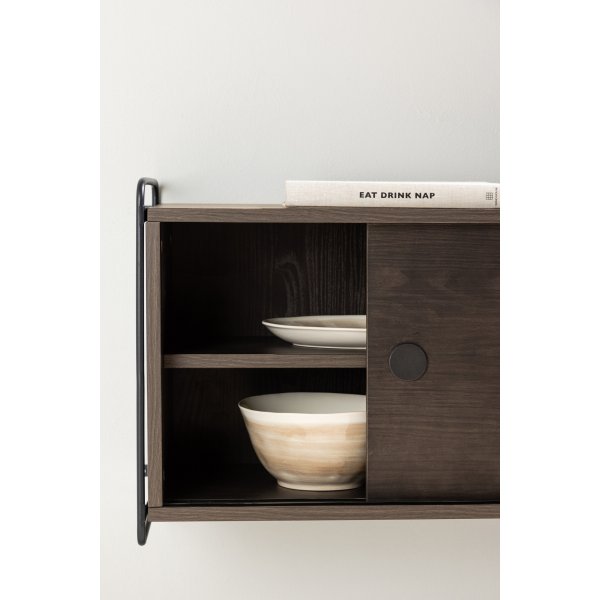 Paris-seinkaappi 48 x 122 cm - Musta/Mocca