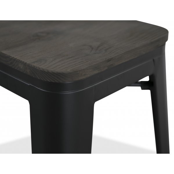 Montreux- baarijakkara - metallilevyinen - vintage - Tummanruskea / Puu