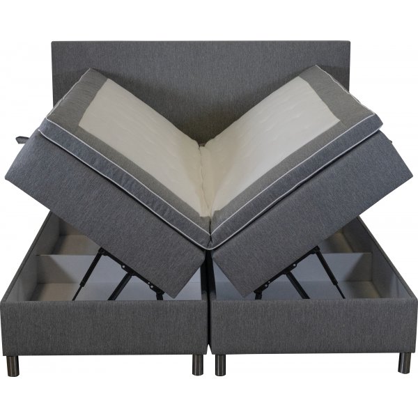 Sänky 160x200 cm säilytystilalla harmaa Sänky 160x200 cm säilytystilalla harmaa