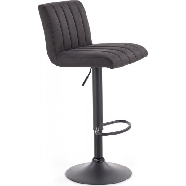 Elfrieda-baarituoli - Tummanharmaa (PU) / musta