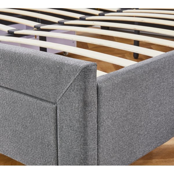 Älmhult 160 x 200 cm harmaa sänky säilytystilalla Älmhult 160 x 200 cm harmaa sänky säilytystilalla