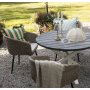 Ruokailuryhm Aster: Pyre pyt 112 cm ja 4 nojatuolia