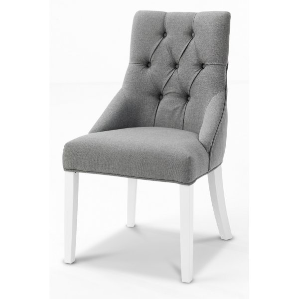 Tuva Europa - Ruokatuoli kahvoilla (harmaa/valkoinen)