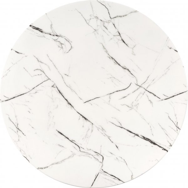 Raymond ruokapöytä Ø100 cm - Valkoinen marmori/kulta Raymond ruokapöytä Ø100 cm - Valkoinen marmori/kulta