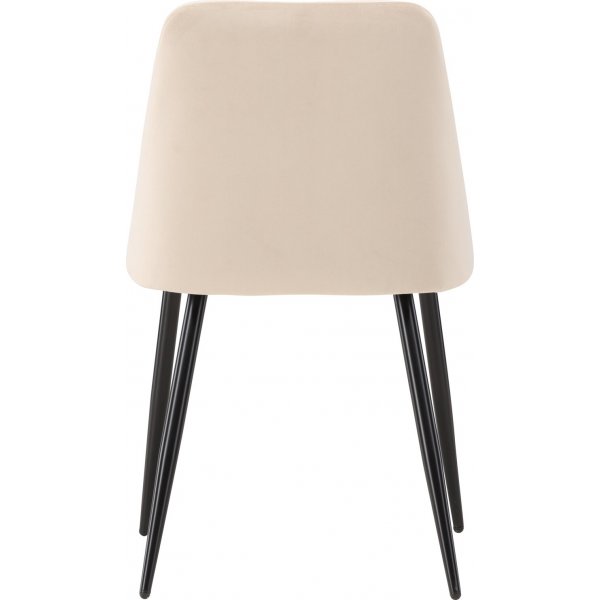 Yruokailutuoli - beige sametti/musta
