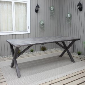 Scottsdale ruokapyt 190 cm - Shabby Chic Grey + Huonekalujen tekstiilien puhdistus